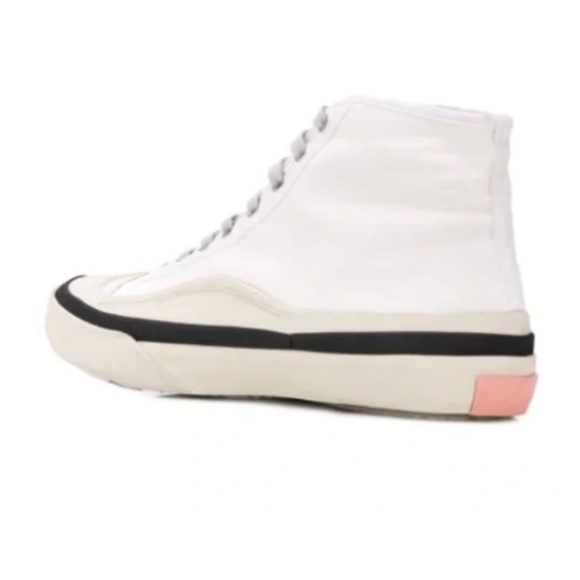 Acne Studios Blå Konst High-top Cotton-canvas Trainers In White - Picture 2 of 13